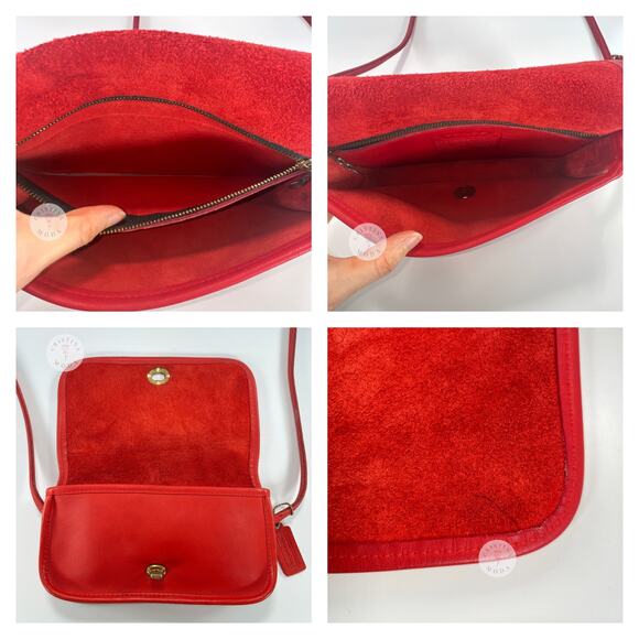 Vintage Coach NYC Dinky Bag 9375 Red 1980s - Picture 10 of 10